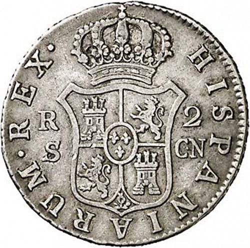 2 Reales Reverse Image minted in SPAIN in 1793CN (1788-08  -  CARLOS IV)  - The Coin Database