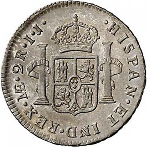 2 Reales Reverse Image minted in SPAIN in 1793IJ (1788-08  -  CARLOS IV)  - The Coin Database