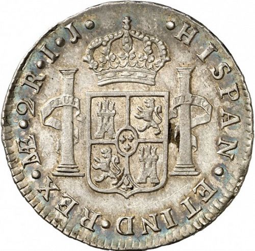 2 Reales Reverse Image minted in SPAIN in 1794IJ (1788-08  -  CARLOS IV)  - The Coin Database