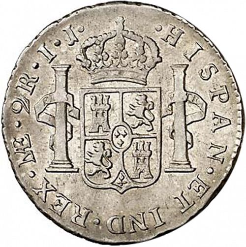2 Reales Reverse Image minted in SPAIN in 1795IJ (1788-08  -  CARLOS IV)  - The Coin Database