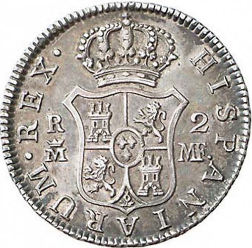 2 Reales Reverse Image minted in SPAIN in 1795MF (1788-08  -  CARLOS IV)  - The Coin Database