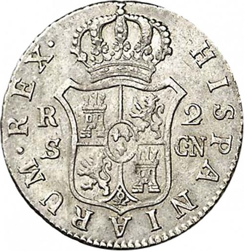 2 Reales Reverse Image minted in SPAIN in 1796CN (1788-08  -  CARLOS IV)  - The Coin Database