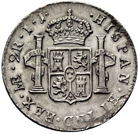 2 Reales Reverse Image minted in SPAIN in 1796IJ (1788-08  -  CARLOS IV)  - The Coin Database