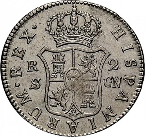 2 Reales Reverse Image minted in SPAIN in 1798CN (1788-08  -  CARLOS IV)  - The Coin Database