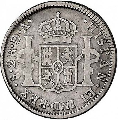 2 Reales Reverse Image minted in SPAIN in 1799DA (1788-08  -  CARLOS IV)  - The Coin Database