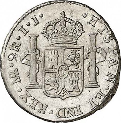 2 Reales Reverse Image minted in SPAIN in 1799IJ (1788-08  -  CARLOS IV)  - The Coin Database