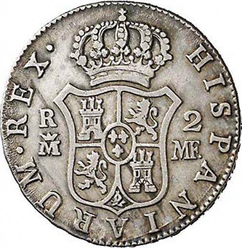 2 Reales Reverse Image minted in SPAIN in 1799MF (1788-08  -  CARLOS IV)  - The Coin Database