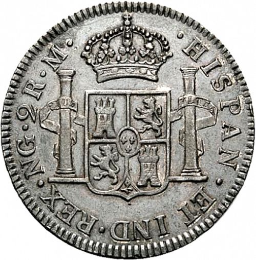 2 Reales Reverse Image minted in SPAIN in 1800M (1788-08  -  CARLOS IV)  - The Coin Database