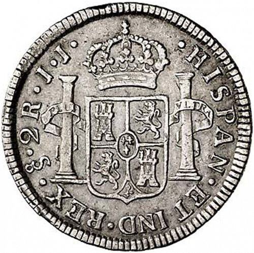 2 Reales Reverse Image minted in SPAIN in 1802JJ (1788-08  -  CARLOS IV)  - The Coin Database