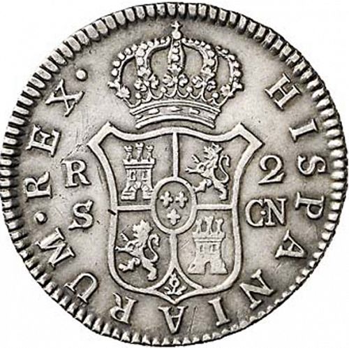 2 Reales Reverse Image minted in SPAIN in 1807CN (1788-08  -  CARLOS IV)  - The Coin Database