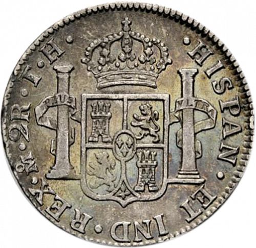 2 Reales Reverse Image minted in SPAIN in 1807TH (1788-08  -  CARLOS IV)  - The Coin Database