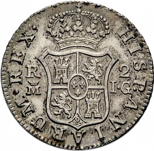 2 Reales Reverse Image minted in SPAIN in 1808IG (1788-08  -  CARLOS IV)  - The Coin Database