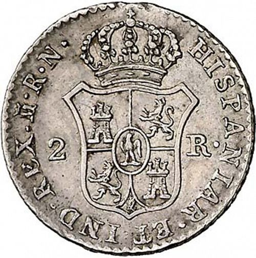 2 Reales Reverse Image minted in SPAIN in 1813RN (1808-13  -  JOSE NAPOLEON)  - The Coin Database