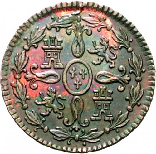 2 Maravedies Reverse Image minted in SPAIN in 1772 (1759-88  -  CARLOS III)  - The Coin Database