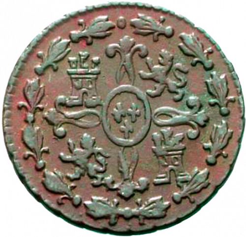 2 Maravedies Reverse Image minted in SPAIN in 1776 (1759-88  -  CARLOS III)  - The Coin Database