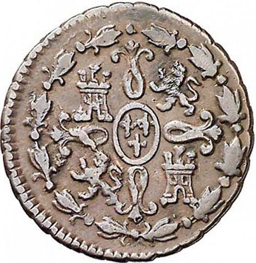 2 Maravedies Reverse Image minted in SPAIN in 1780 (1759-88  -  CARLOS III)  - The Coin Database