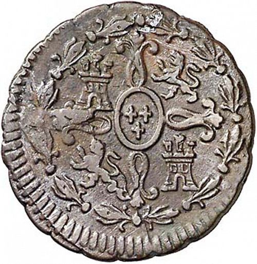 2 Maravedies Reverse Image minted in SPAIN in 1781 (1759-88  -  CARLOS III)  - The Coin Database
