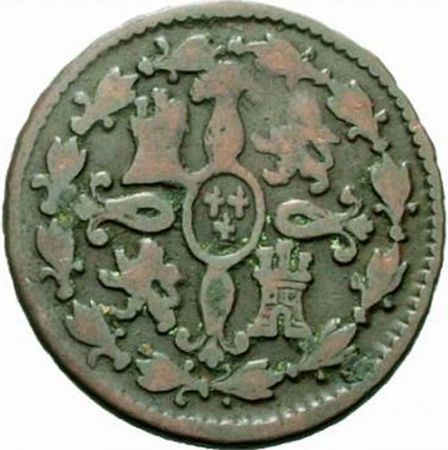 2 Maravedies Reverse Image minted in SPAIN in 1797 (1788-08  -  CARLOS IV)  - The Coin Database