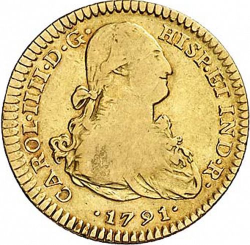 4 Escudos Obverse Image minted in SPAIN in 1791FM (1788-08  -  CARLOS IV)  - The Coin Database