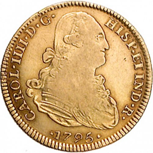 4 Escudos Obverse Image minted in SPAIN in 1795FM (1788-08  -  CARLOS IV)  - The Coin Database