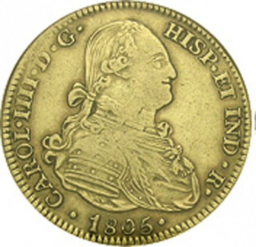 4 Escudos Obverse Image minted in SPAIN in 1805TH (1788-08  -  CARLOS IV)  - The Coin Database