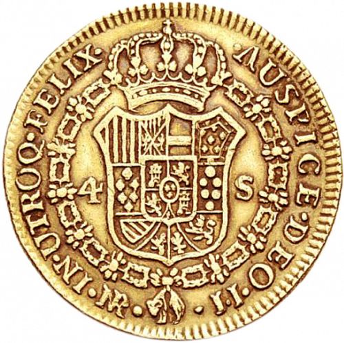4 Escudos Reverse Image minted in SPAIN in 1792JJ (1788-08  -  CARLOS IV)  - The Coin Database