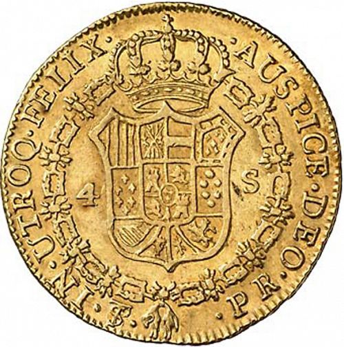 4 Escudos Reverse Image minted in SPAIN in 1792PR (1788-08  -  CARLOS IV)  - The Coin Database