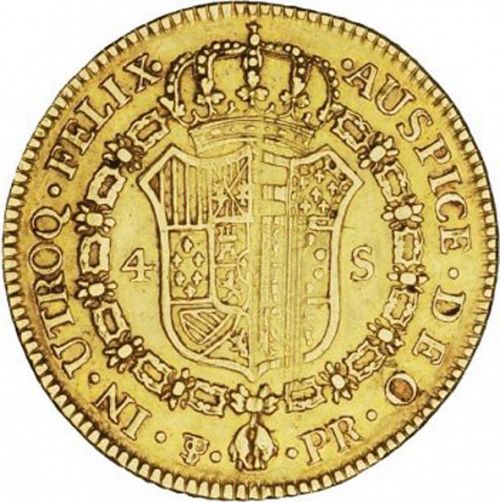 4 Escudos Reverse Image minted in SPAIN in 1793PR (1788-08  -  CARLOS IV)  - The Coin Database