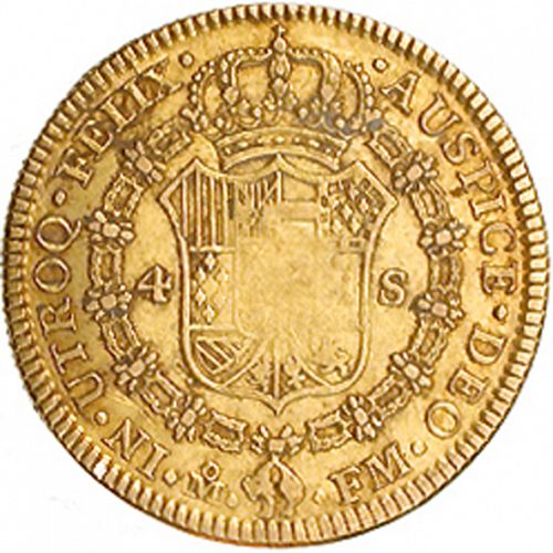 4 Escudos Reverse Image minted in SPAIN in 1794FM (1788-08  -  CARLOS IV)  - The Coin Database