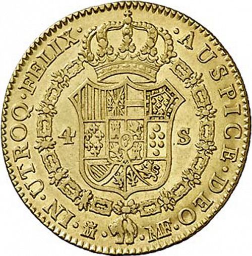 4 Escudos Reverse Image minted in SPAIN in 1795MF (1788-08  -  CARLOS IV)  - The Coin Database