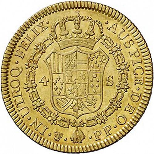 4 Escudos Reverse Image minted in SPAIN in 1795PP (1788-08  -  CARLOS IV)  - The Coin Database