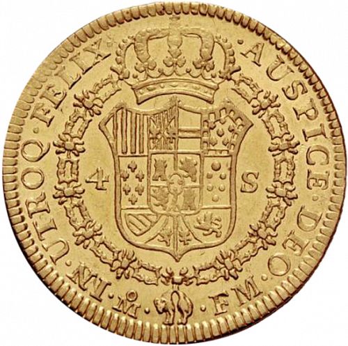 4 Escudos Reverse Image minted in SPAIN in 1797FM (1788-08  -  CARLOS IV)  - The Coin Database