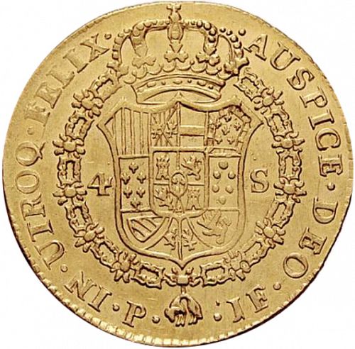 4 Escudos Reverse Image minted in SPAIN in 1797JF (1788-08  -  CARLOS IV)  - The Coin Database