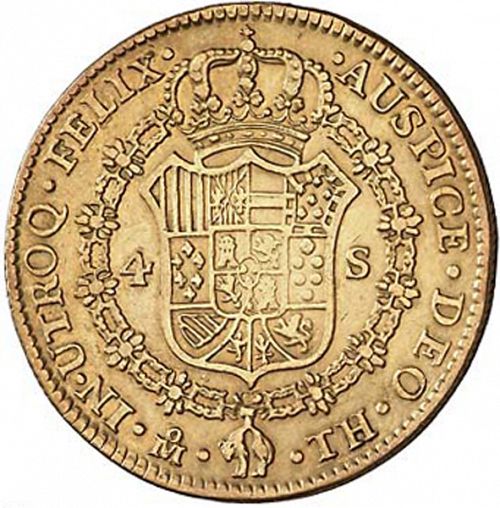 4 Escudos Reverse Image minted in SPAIN in 1804TH (1788-08  -  CARLOS IV)  - The Coin Database