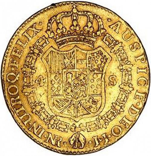 4 Escudos Reverse Image minted in SPAIN in 1805JJ (1788-08  -  CARLOS IV)  - The Coin Database