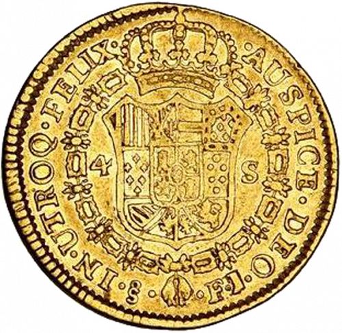 4 Escudos Reverse Image minted in SPAIN in 1807FJ (1788-08  -  CARLOS IV)  - The Coin Database