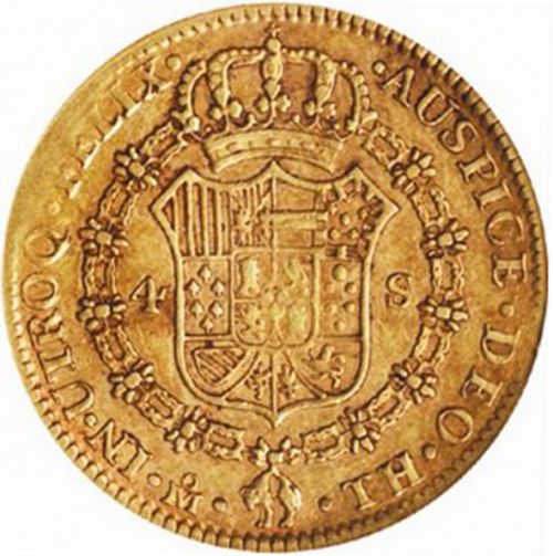 4 Escudos Reverse Image minted in SPAIN in 1807TH (1788-08  -  CARLOS IV)  - The Coin Database