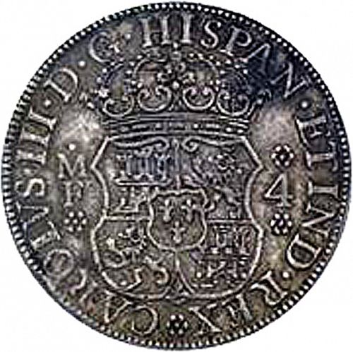 4 Reales Obverse Image minted in SPAIN in 1768MF (1759-88  -  CARLOS III)  - The Coin Database
