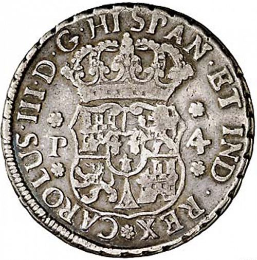 4 Reales Obverse Image minted in SPAIN in 1768P (1759-88  -  CARLOS III)  - The Coin Database