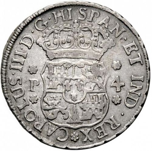 4 Reales Obverse Image minted in SPAIN in 1769P (1759-88  -  CARLOS III)  - The Coin Database