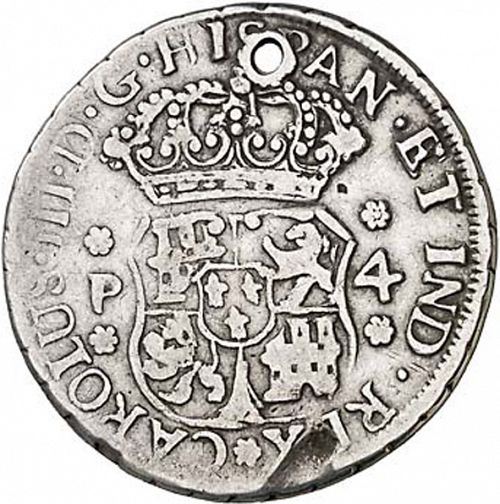 4 Reales Obverse Image minted in SPAIN in 1771P (1759-88  -  CARLOS III)  - The Coin Database