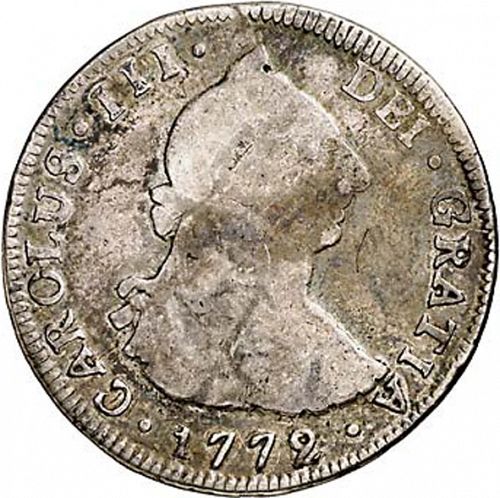 4 Reales Obverse Image minted in SPAIN in 1772P (1759-88  -  CARLOS III)  - The Coin Database
