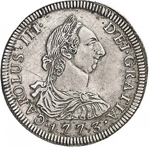 4 Reales Obverse Image minted in SPAIN in 1773JR (1759-88  -  CARLOS III)  - The Coin Database
