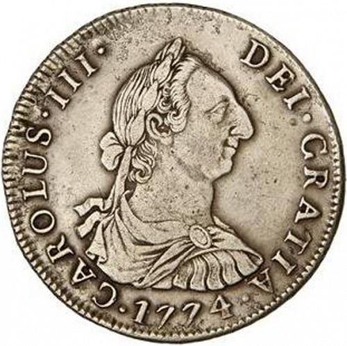 4 Reales Obverse Image minted in SPAIN in 1774JR (1759-88  -  CARLOS III)  - The Coin Database