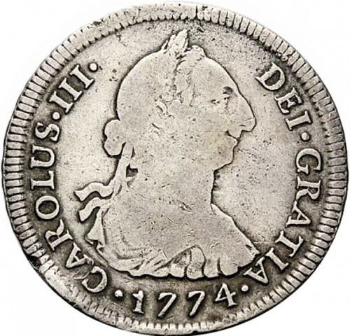 4 Reales Obverse Image minted in SPAIN in 1774MJ (1759-88  -  CARLOS III)  - The Coin Database