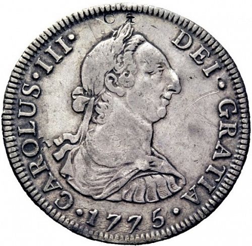 4 Reales Obverse Image minted in SPAIN in 1775FM (1759-88  -  CARLOS III)  - The Coin Database