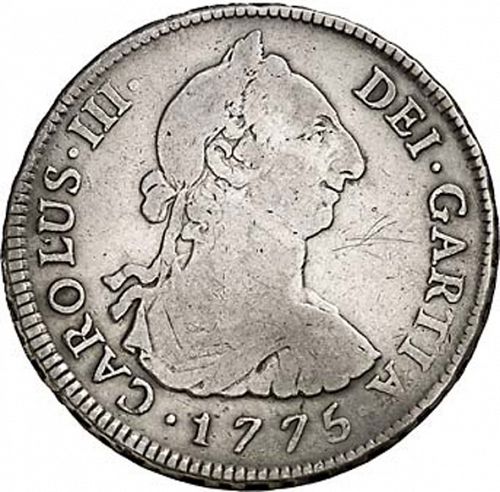 4 Reales Obverse Image minted in SPAIN in 1775MJ (1759-88  -  CARLOS III)  - The Coin Database
