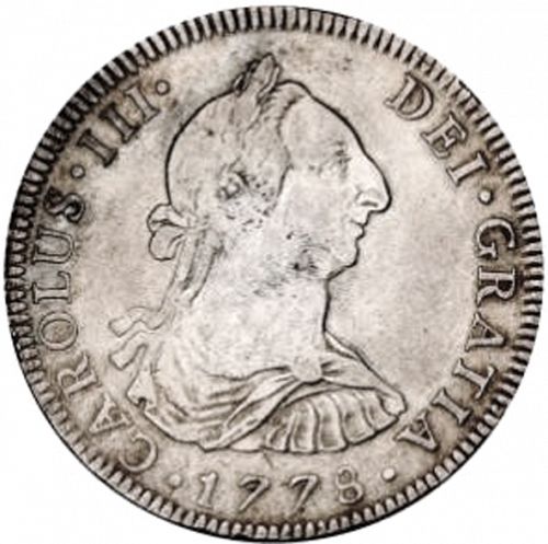 4 Reales Obverse Image minted in SPAIN in 1778FF (1759-88  -  CARLOS III)  - The Coin Database