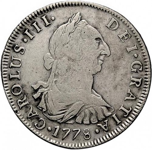 4 Reales Obverse Image minted in SPAIN in 1778PR (1759-88  -  CARLOS III)  - The Coin Database