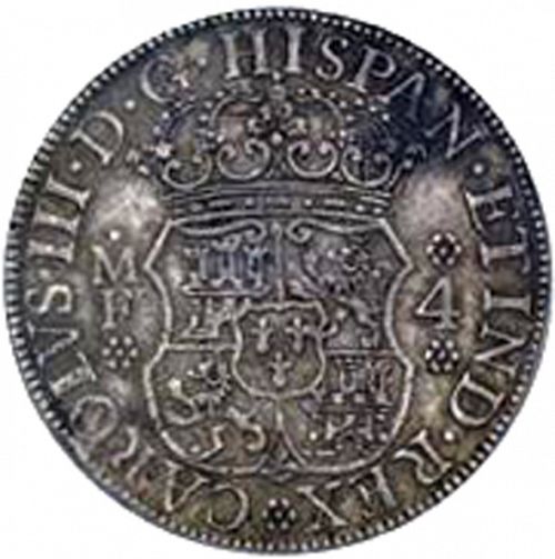 4 Reales Reverse Image minted in SPAIN in 1768MF (1759-88  -  CARLOS III)  - The Coin Database